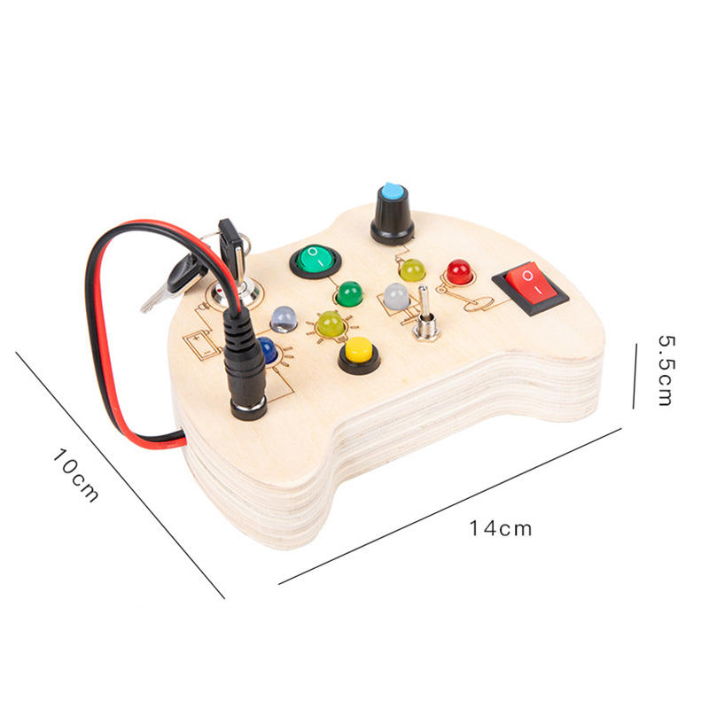 Wooden Busy Board with Carry Handle Educational Games Montessori Sensory Toy CE Certified for Children 5 to 7 Years
