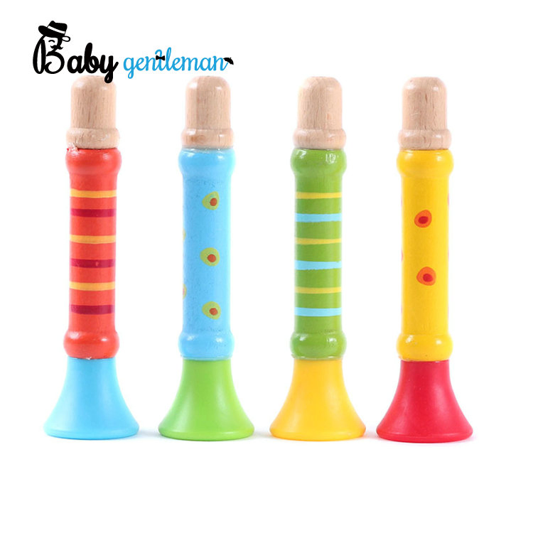 Most Popular Educational Musical Instrument Wooden Trumpet Toy for Kids Z07017D