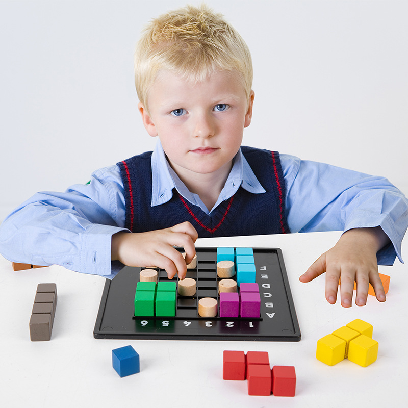 Logical Thinking Cube, Building Blocks, Montessori Early Education Training, Student Desktop Game, Wooden Toy