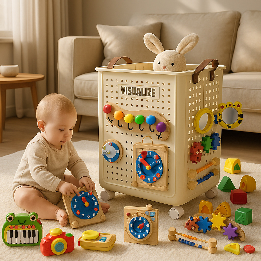 Montessori-Inspired DIY Busy Board for Early Education Wooden Board Science Education Toys for Babies and Children