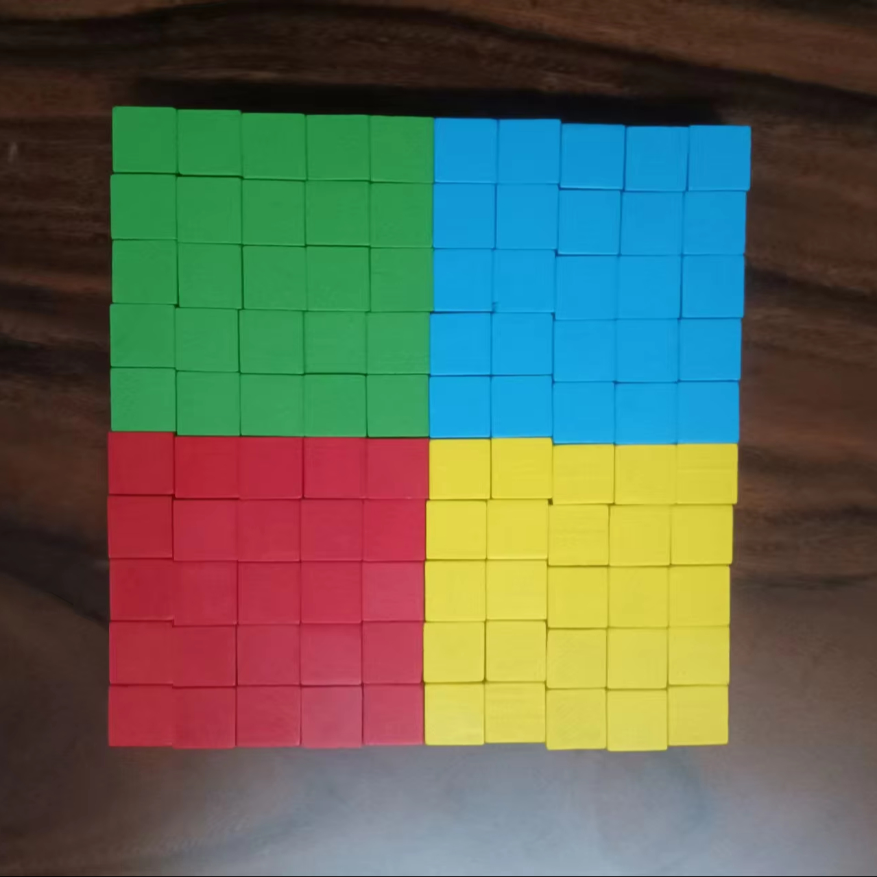 100pcs Rainbow Wooden Stacking Blocks Toddler Math Counters Color Sorting &amp; Building Game Educational STEM Toys for Kids