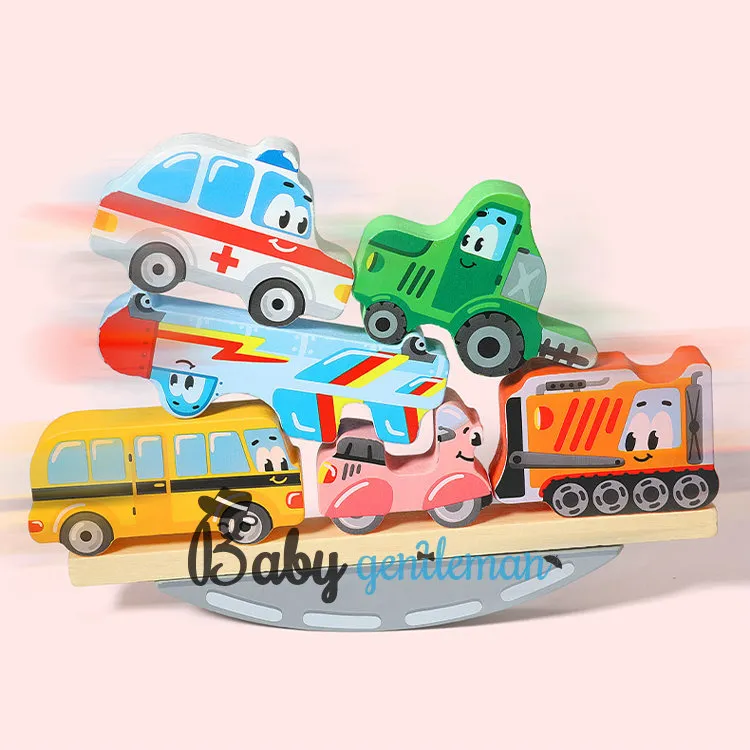 Hot Selling Educational Vehicle Balance Blocks Wooden Stacking Toy for Kids Z11121f