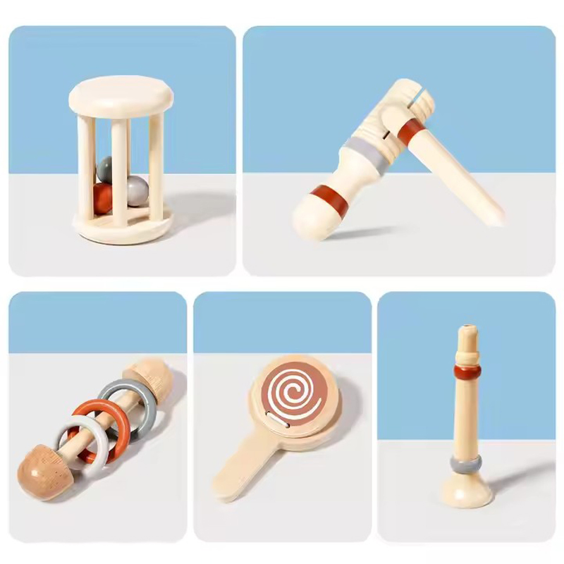 Wooden Musical Instruments Set Education Sensory Kids Wooden Music Toy