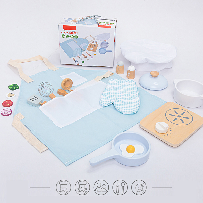 Real Cooking Set for Kids Mini Simulation Wooden Play House Toy for Girls Pretend Food &amp; Role-Play Kitchen DIY Toy