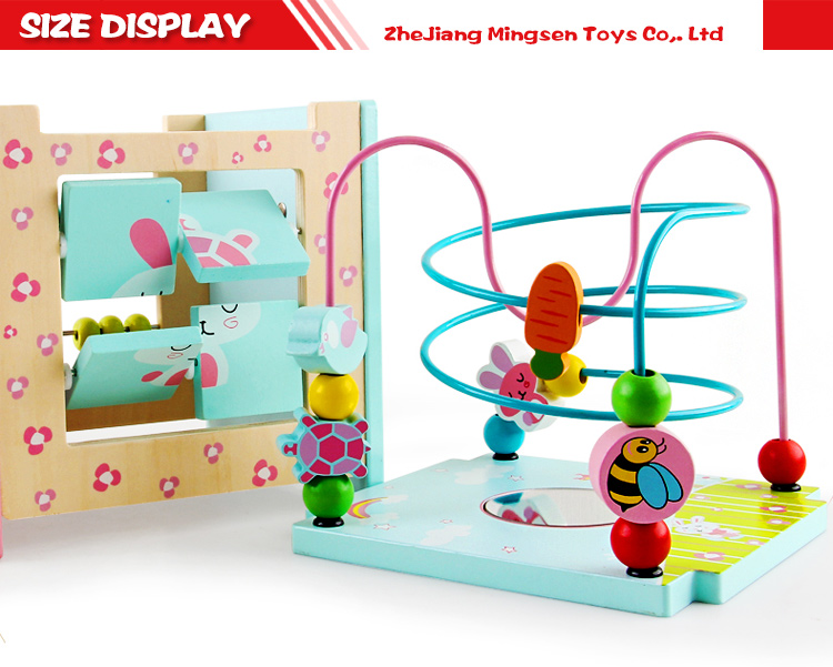 Wooden Activity Cube Educational Toy Details