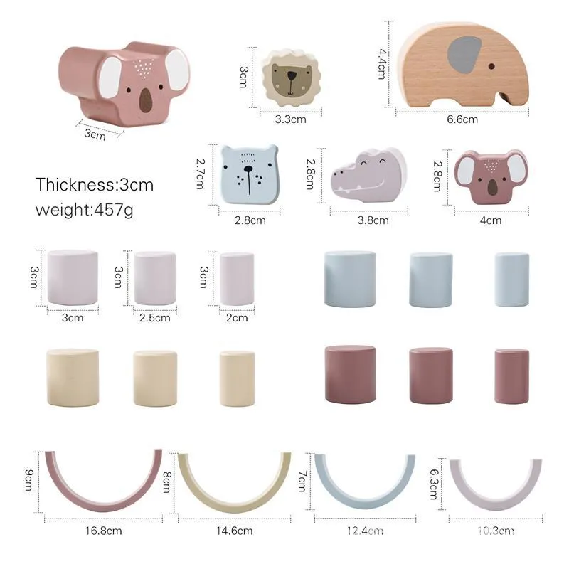 Children Early Learning Educational Toys Wooden Elephant Balance Kid Juguetes Toy