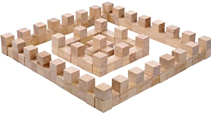 5 Inch Solid Wood Block Cube Wood Square Blocks for Puzzle Making with Home Decor Cube Blocks Photo Props and DIY Projects