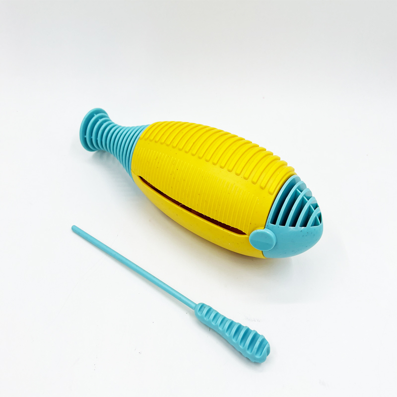 Eco Wooden Fish Beating Musical Instruments Early Educational Toy Orff Music Wheat Stalk Material Environment-Friendly Baby Toy