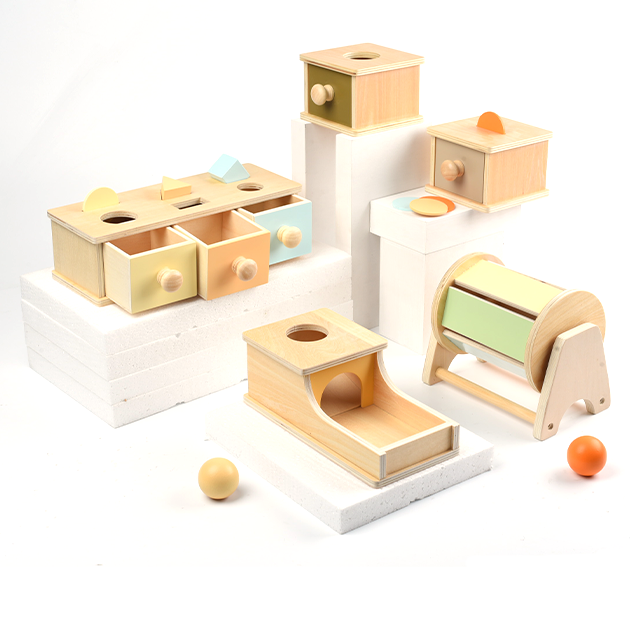 Customized Montessori Early Education 3 In 1 Multi-function Box Coin Box Shape Sorter Wooden Baby Toys