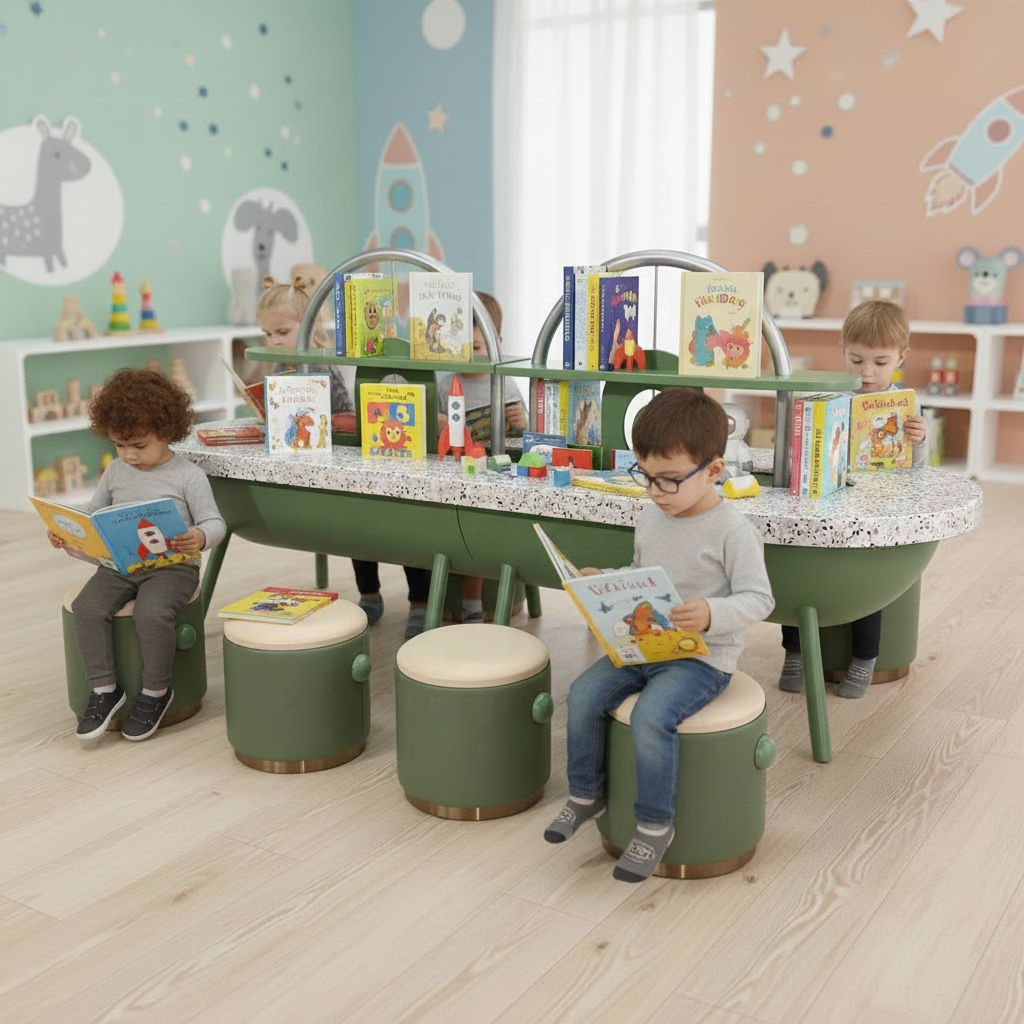 Modern Design Children's Montessori Furniture Toddler Activity Chair Table Set Eco-Friendly Durable School Home Office