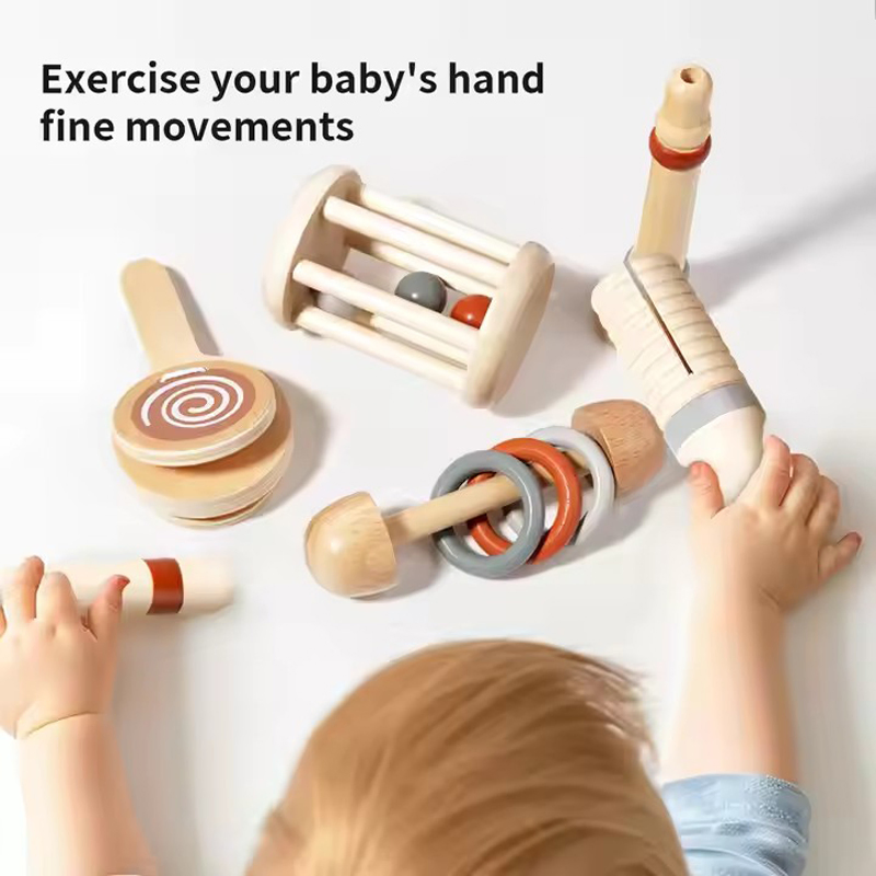 Wooden Musical Instruments Set Education Sensory Kids Wooden Music Toy