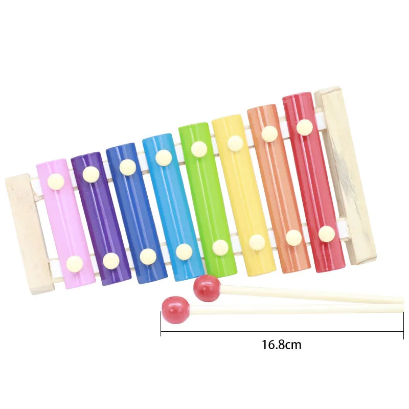 Montessori Educational Wooden Xylophone Eight-Notes Frame Style Musical Funny Toys