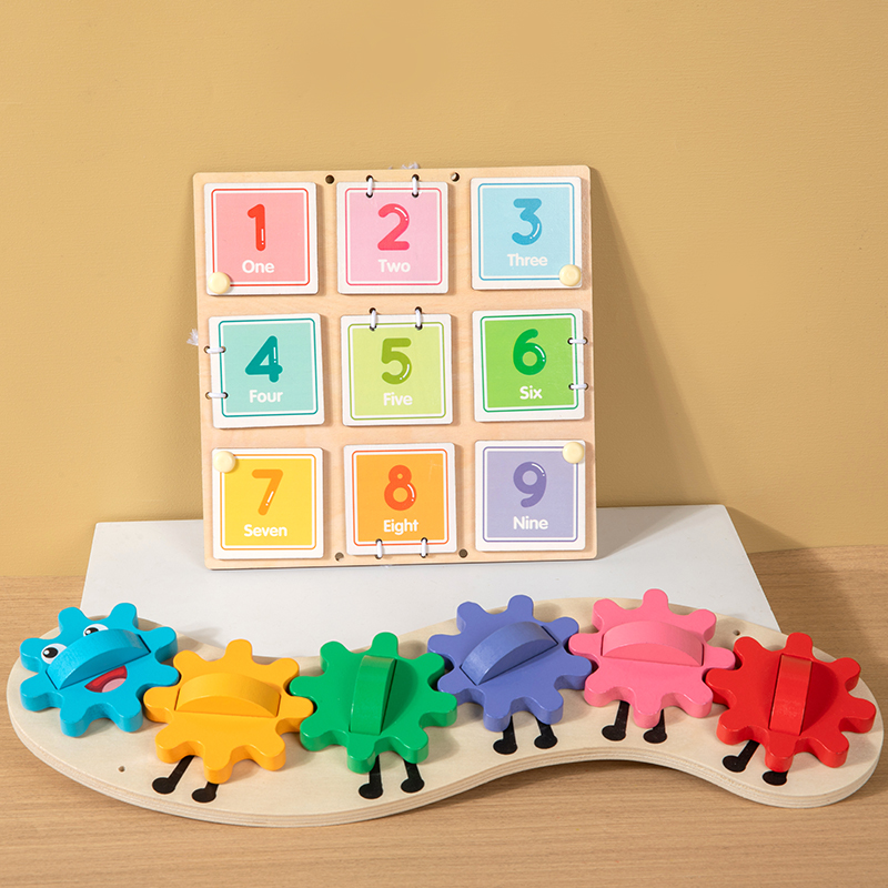 New Design Montessori Wooden Math Number Animal Puzzle Counting Toys Boards for Kids Fine Motor Skills Educational Learning Tray