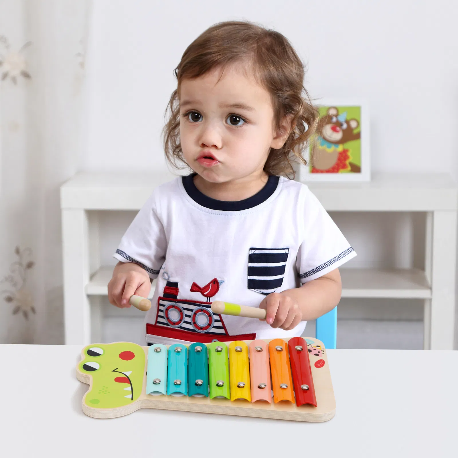Musical Instruments Musical Set Wooden Toy for Child-Dinosaur