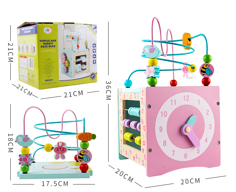 Montessori Activity Cube Wood Toy Details