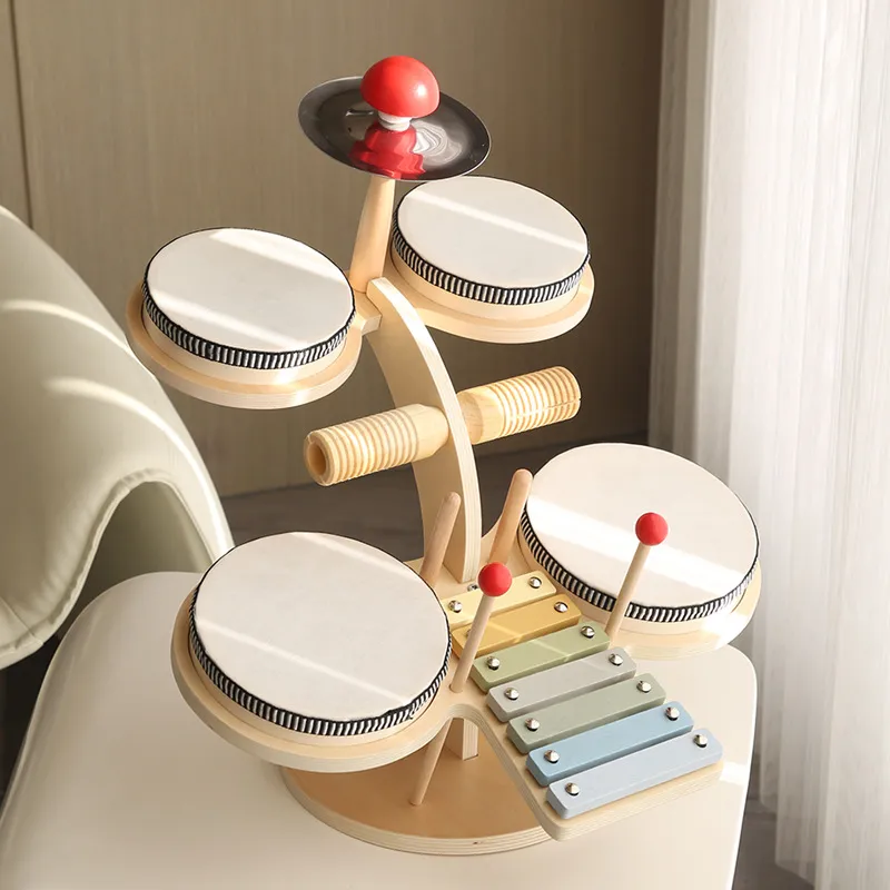 Wooden Orff Musical Instrument Set Percussion Educational Toy for Kids