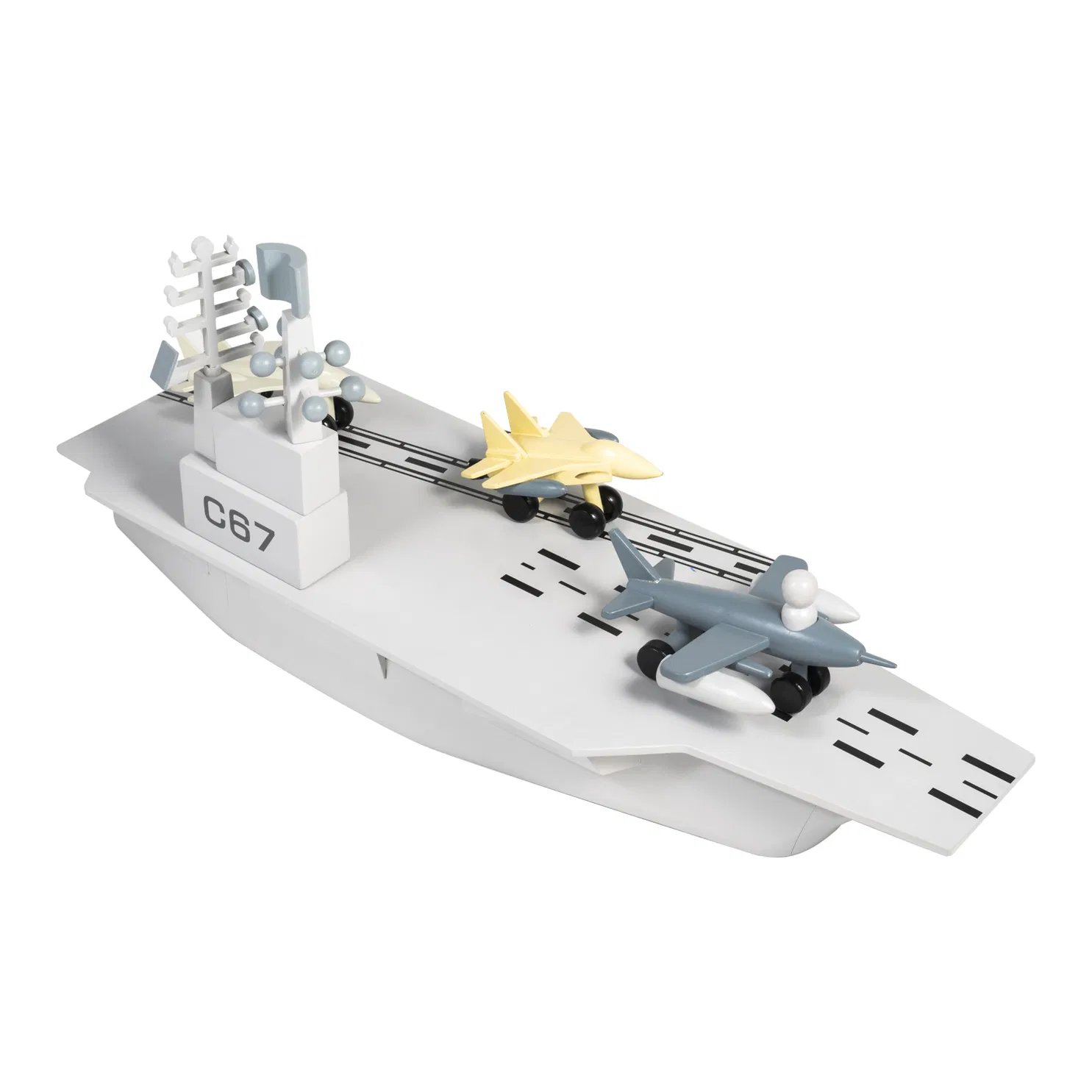 Fine Motor Skill Development Wooden Aircraft Carrier Toy for Kids