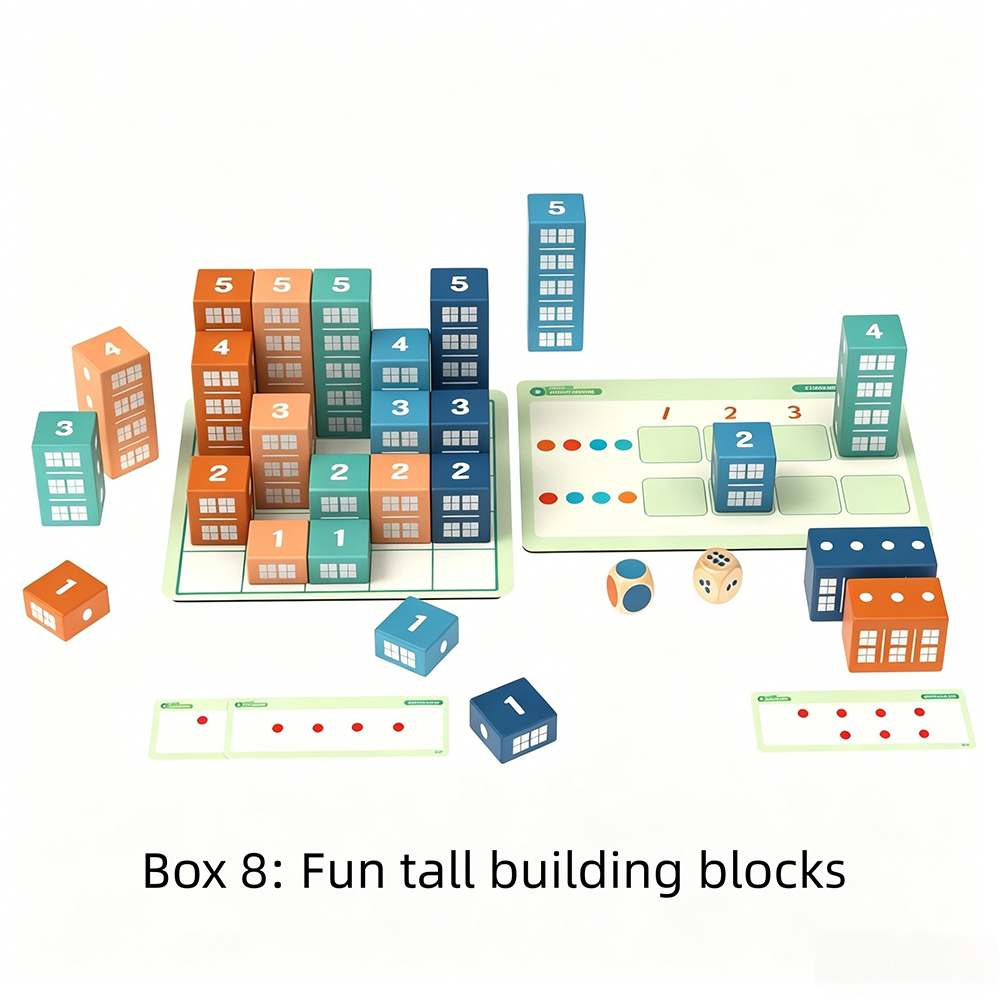 4-5 Years Old Kids Multifarious Cube Puzzle Game, Early Educational Wooden Pattern Blocks Toy for Preschool Learning