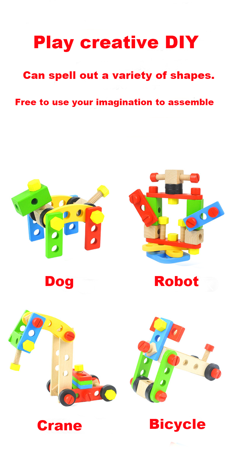 69pcs Wooden Toddler Tool Set detail 4