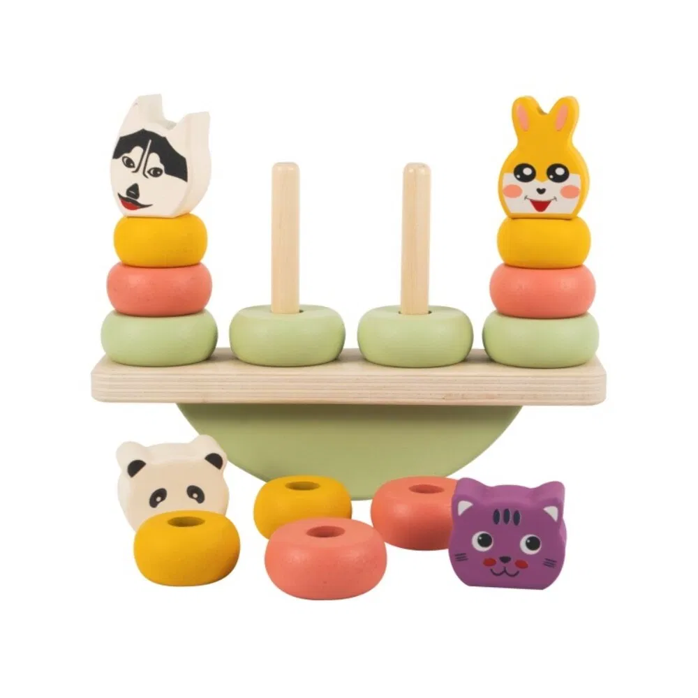 Wooden Montessori Toys Animals Stacking Blocks Balance New Design Early Educational Toys