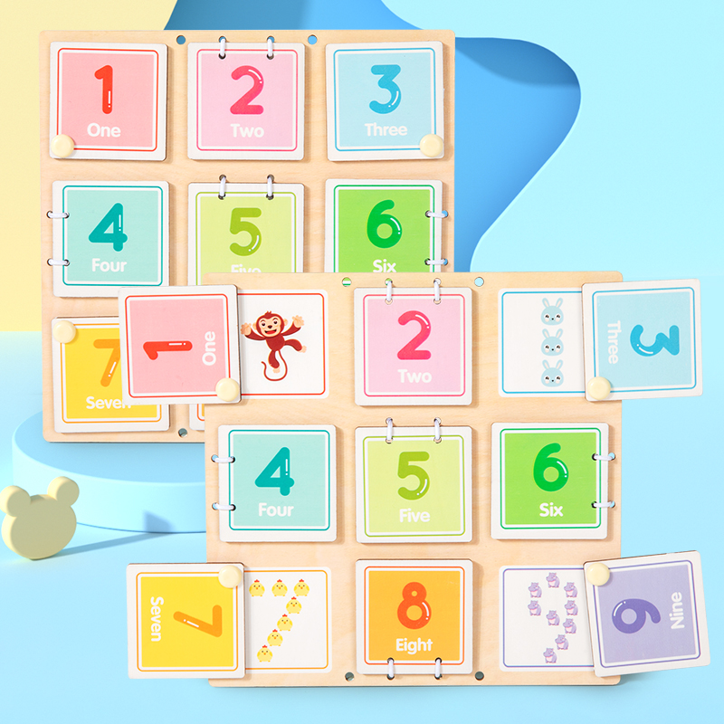 New Design Montessori Wooden Math Number Animal Puzzle Counting Toys Boards for Kids Fine Motor Skills Educational Learning Tray