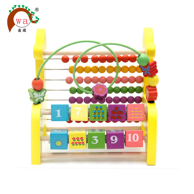 Children Maths Educational Toy Traditional Kids Wooden Abacus