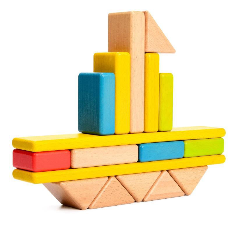 Wooden Balance Building Blocks Children's Early Education Wooden Block Toy
