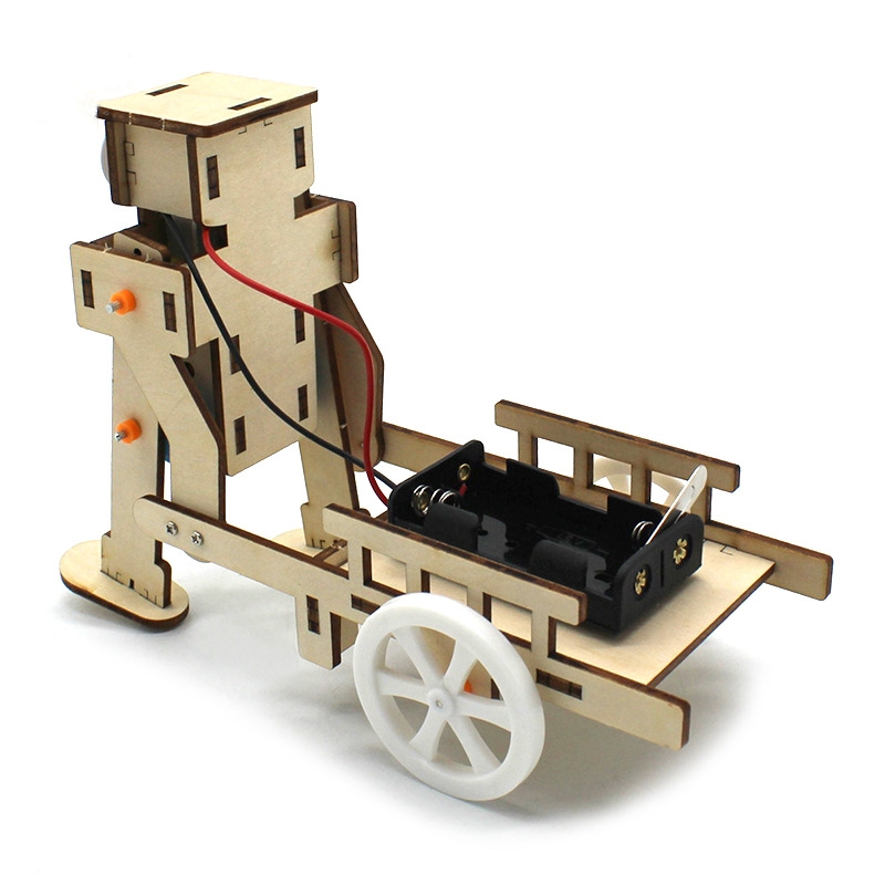 OKYN-G5655 DIY Pulling Robot 3D Wooden Assembly Model Manual Experiment Kit For Education And Maker Boards