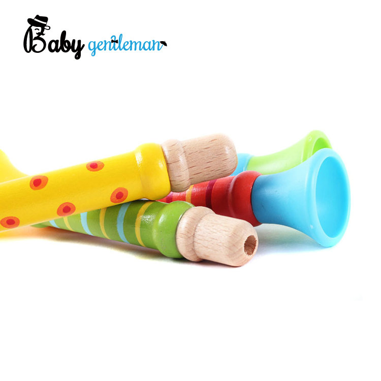 Most Popular Educational Musical Instrument Wooden Trumpet Toy for Kids Z07017D