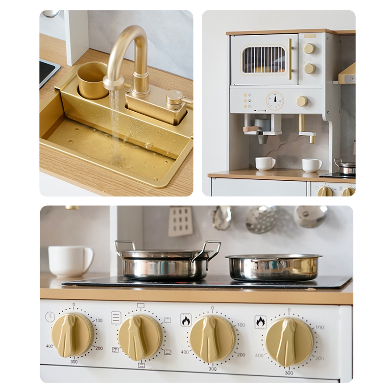 Nunukids Wooden Coffee Kitchen Play Set Toy for Kids Educational Preschool Use Unisex