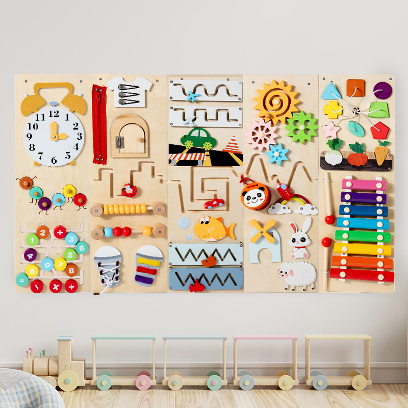 Kindergarten Multifunctional Busy Board Sensory Wall Activity Panel to Cultivate Hands-on Ability