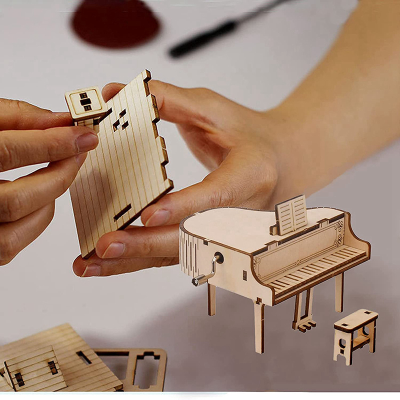 3D DIY Piano Model Detail View 4