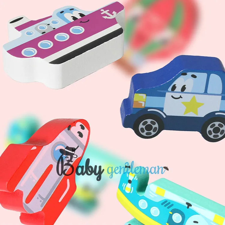 Hot Selling Educational Vehicle Balance Blocks Wooden Stacking Toy for Kids Z11121f