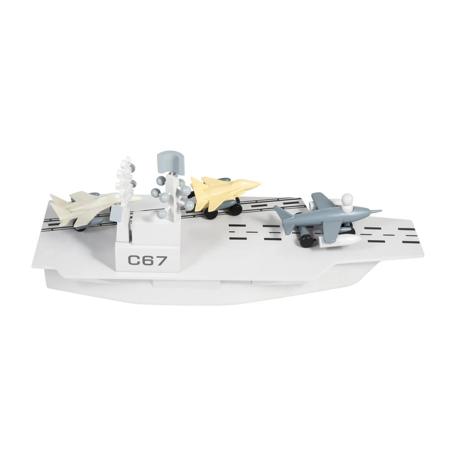Fine Motor Skill Development Wooden Aircraft Carrier Toy for Kids