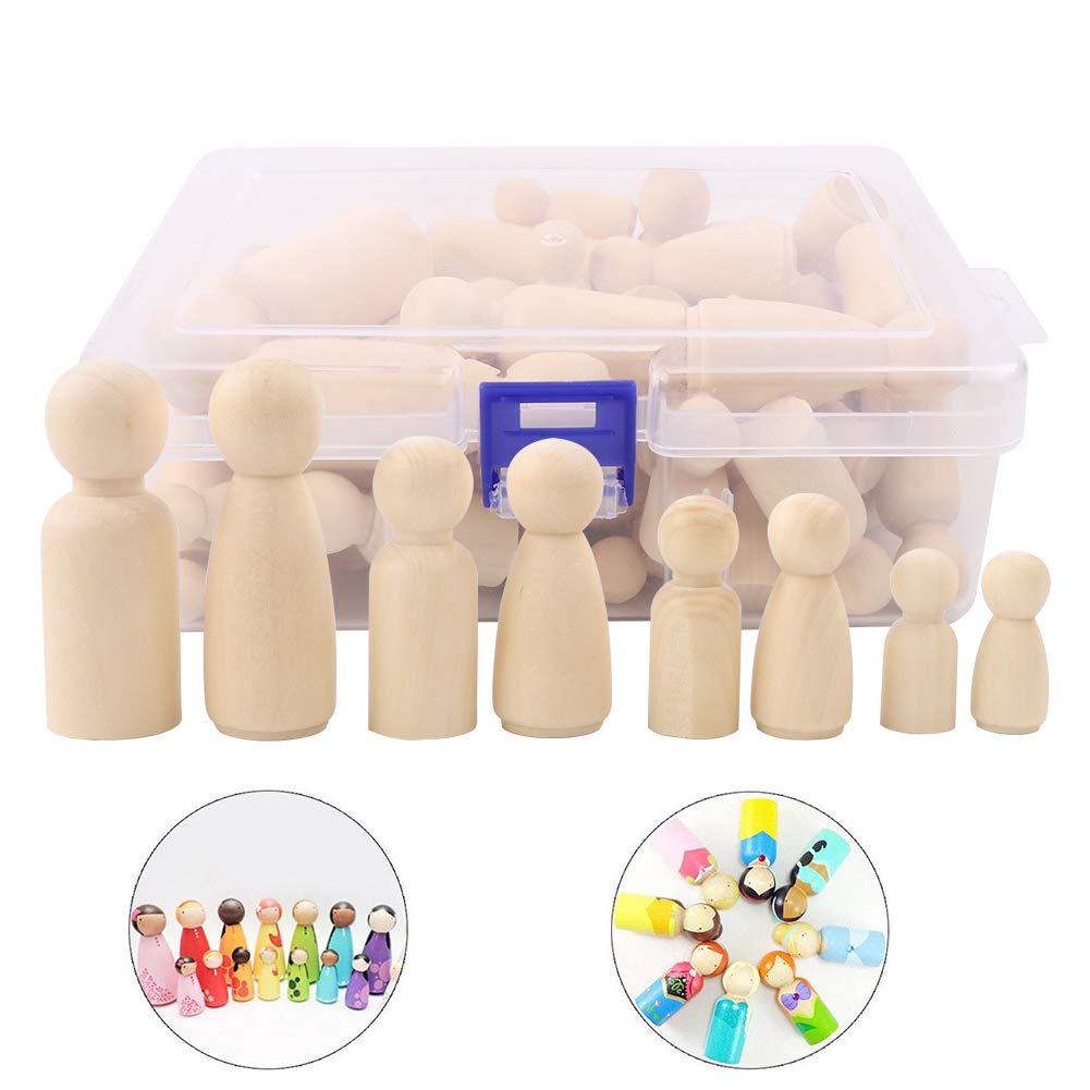 Wholesale Decorative Wooden Peg Dolls DIY Painting Educational Wooden Crafts