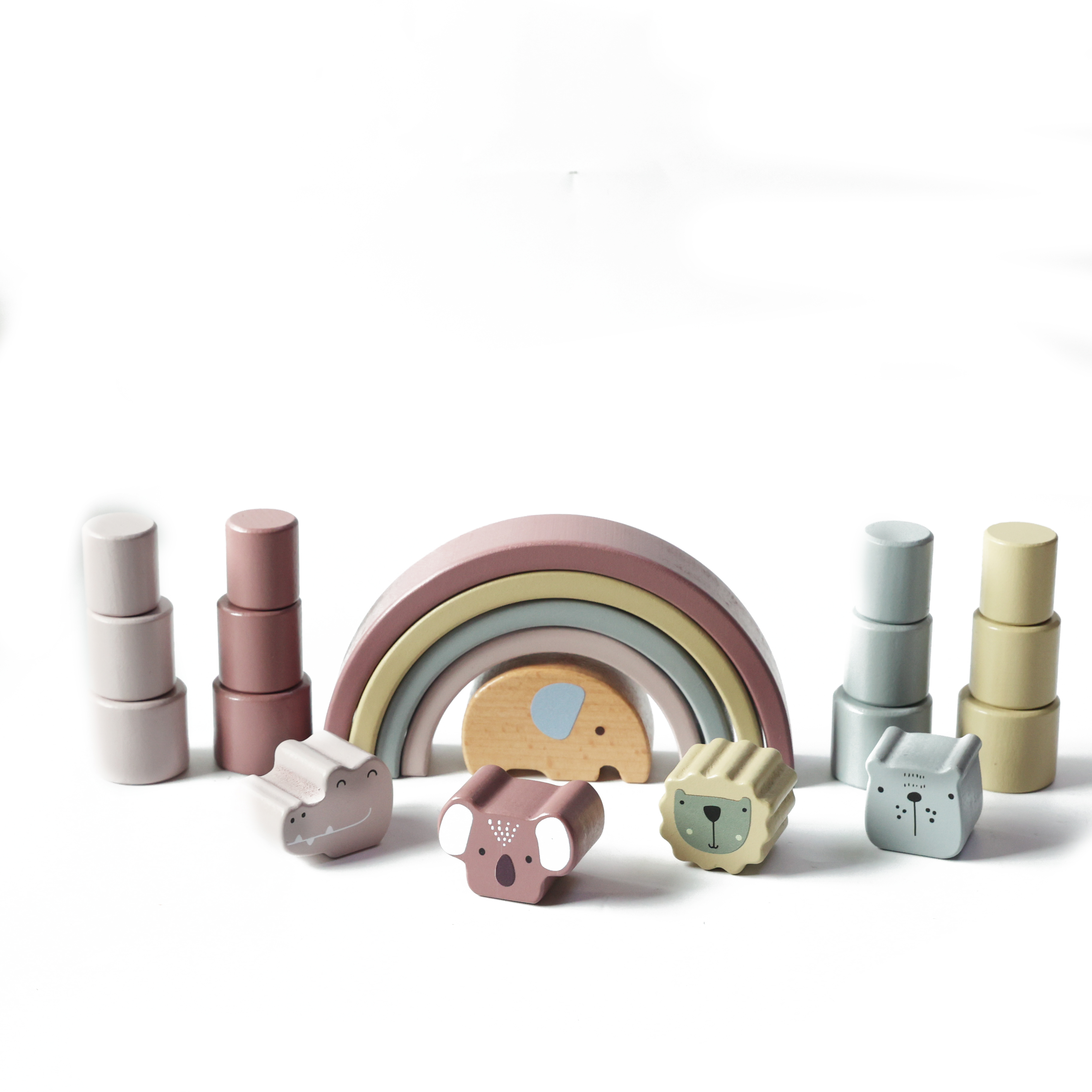 Montessori Spielzeug Wood Stacking Toy Multifunction Animal Wooden Building Block Balance Toy