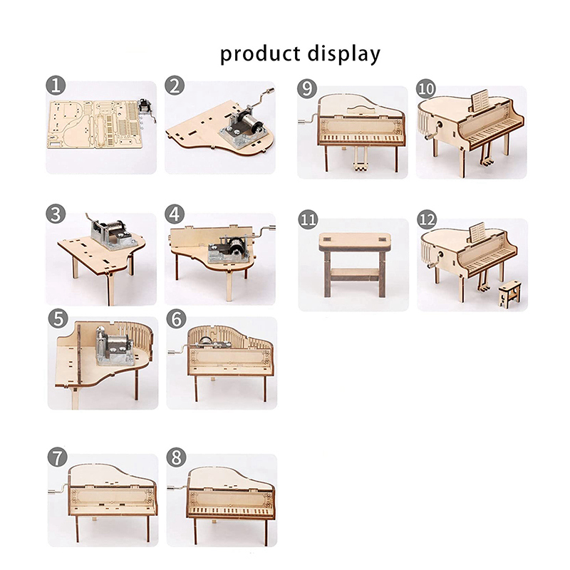 3D DIY Piano Model Detail View 5