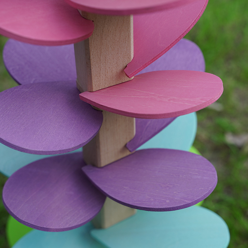 Montessori Children's Wooden Rainbow Rotating Stacking Tree Baby Early Education and Intelligence Toy