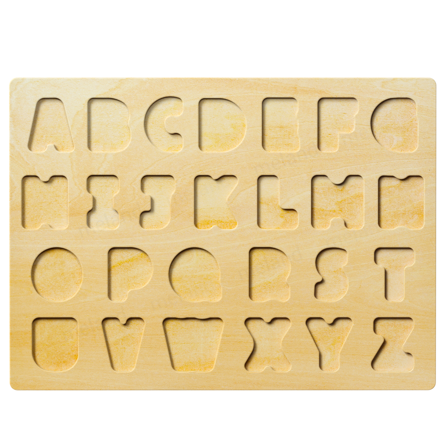 Custom Baby Wooden Alphabet Jigsaw Puzzle Toy Hand Grab Board Set Educational Cartoon Puzzle Children Gift