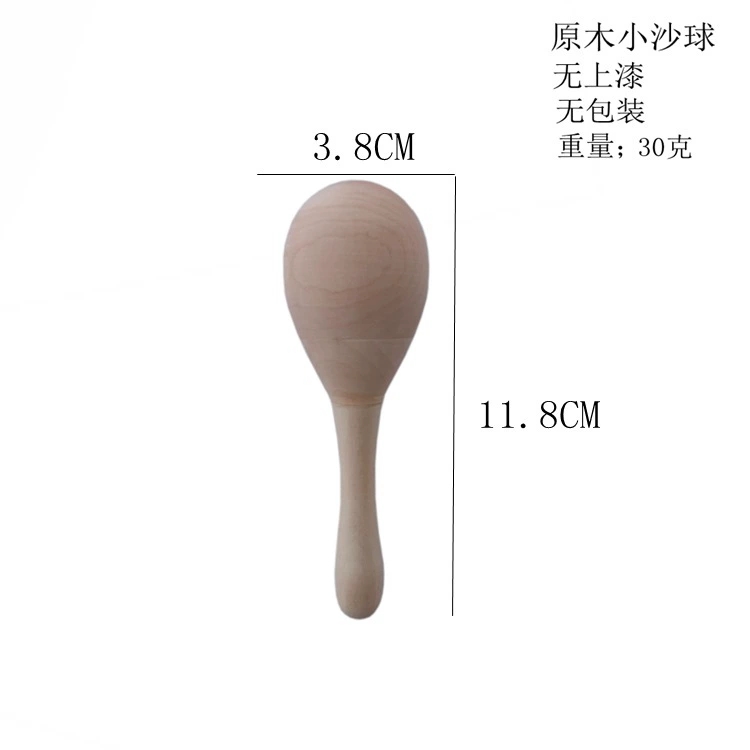 Modern Orff Musical Instrument Natural Wood Maracas Durable Early Education Sand Hammers Grasping Visual Auditory Training Toys