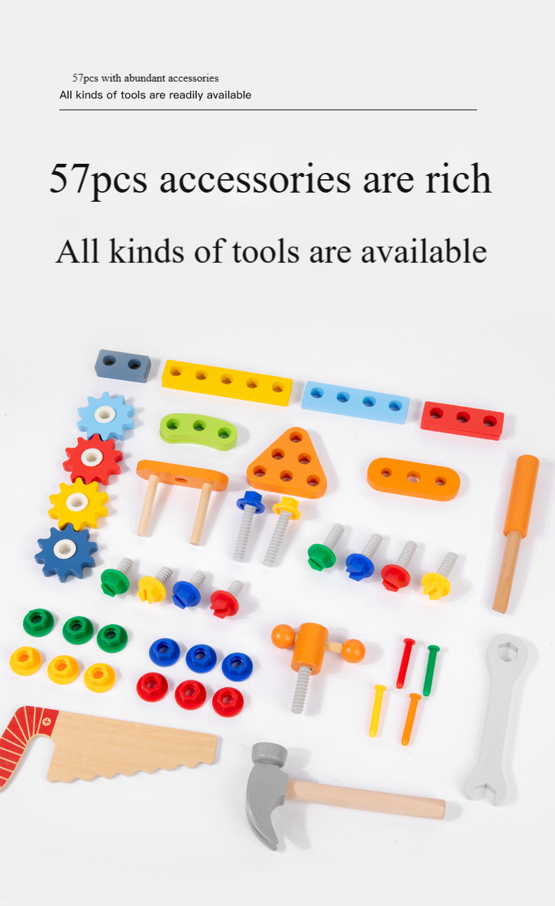 Children's Wooden Toolbox Toy Detail 6