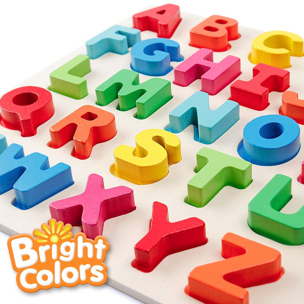 3D Digital Alphabet ABC 123 Puzzle Jigsaw Puzzle Wooden Toy Alphabet Letters
