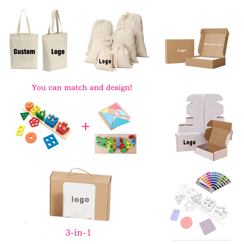Montessori Wooden Toys for 1-3 Years Old Boys Girls Toddlers Color Recognition &amp; Stacker Shape Sorter Wooden Toy Learning Puzzle