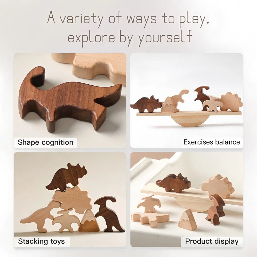 Juegos Y Juguetes Dinosaur Wooden Kids Elephant Camel Balance Game Toys for Children