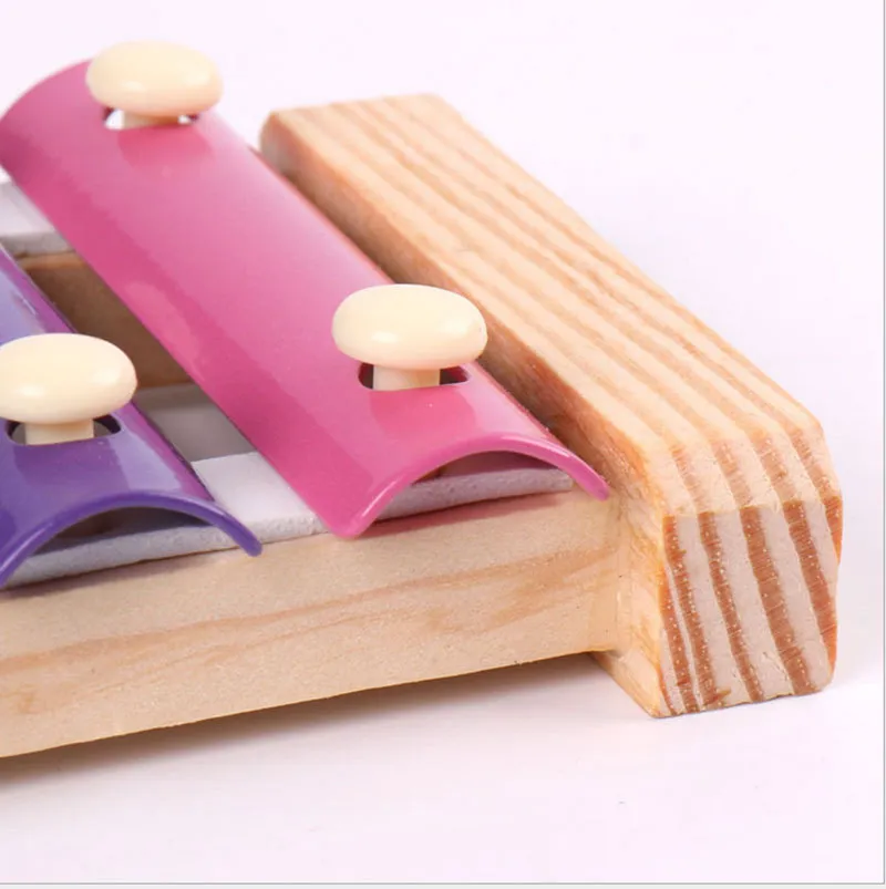 Wooden Kids Musical Percussion Instruments Toys Xylophone 8-Tone Instrumental Games Educational Toys