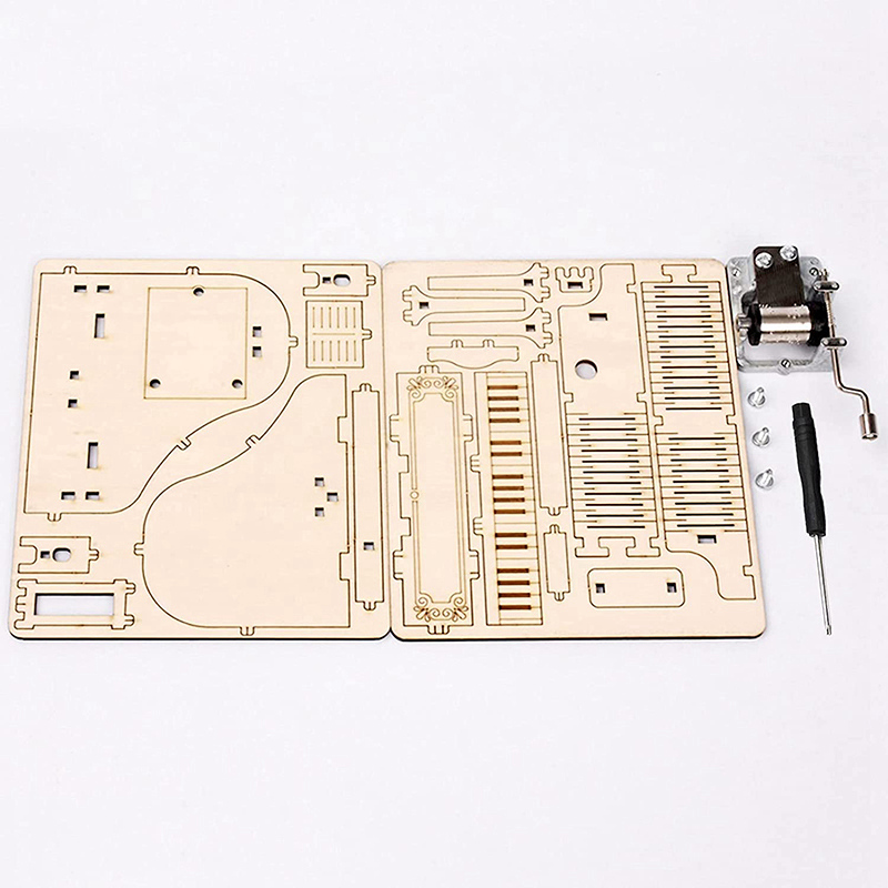 3D DIY Piano Model Detail View 3