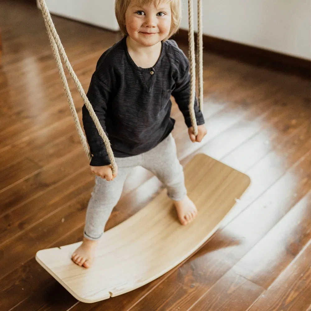 Children Wooden Indoor Yoga Balance Board Fitness and Entertainment Bodyb Toys Baby Room Decoration