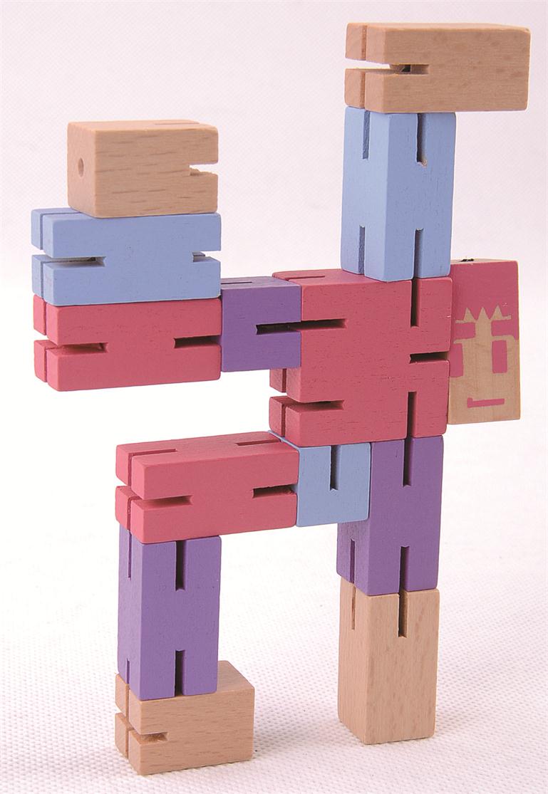 Intellectual Development Stacking Puzzle Creative Games 3D Wood Foldable Magic Cube Toys Robot Puzzle
