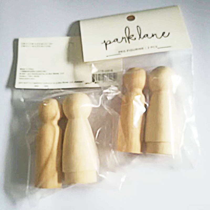 New Sale DIY Miniature Play Set Polished Wooden Wood Peg Doll for Children's Educational Wood Crafts