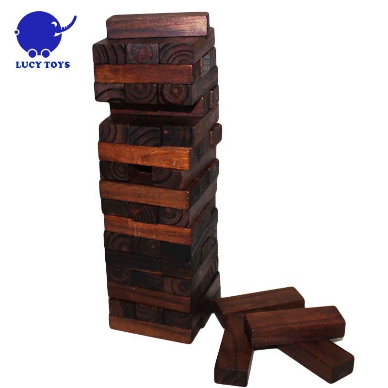 Top Selling Board Game Wooden Tumbling Block Stacking Tower Toy for Kids